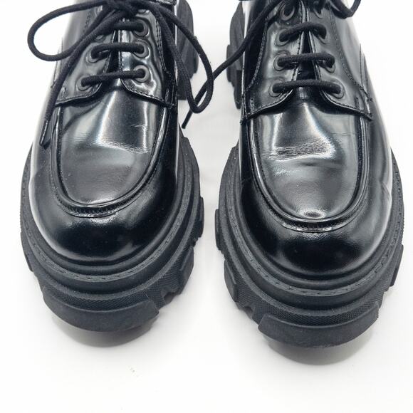 Steve Madden Helga Platform Oxfords Black Size 9 Dark Academia - Picture 3 of 12